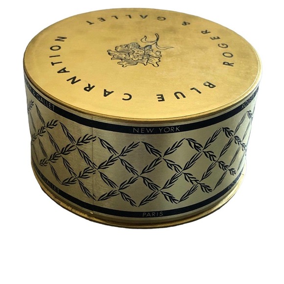 ROGER & GALLET Blue Carnation AftaBath Dusting Powder 6oz NEW RARE Vintage - Picture 6 of 7